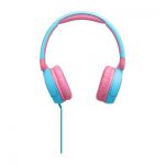 image produit JBL JR310 – Casque filaire avec micro pour enfants – Léger, confortable et pliable – Avec volume limité à 85 dB – Livré avec un jeu d’autocollants – Bleu et rose