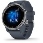 image produit Garmin Venu 2 - Montre connectée GPS multisports avec écran AMOLED, autonomie longue durée (10 jours) - Silver avec bracelet bleu gris - Boîtier 45mm - livrable en France