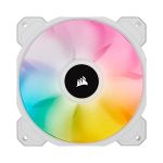 image produit Corsair iCUE SP120 RGB ELITE Performance 120 mm Ventilateur PWM (Technologie AirGuide, Huit LED Paramétrables, Silencieux niveau sonore 18 dBA, Contrôlées PWM, jusqu’à 1 500 tr/min) Blanc