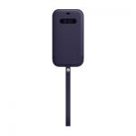 image produit Housse en cuir Apple avec MagSafe pour iPhone 12/12Pro - Violet profond