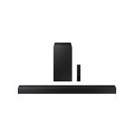 image produit Samsung Soundbar HW-A450/ZF 300 W, 2,1 canaux, Noir & Amazon Basics Câble Optique Audio numérique TOSLINK 1,83 m