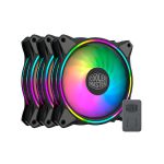 image produit Cooler Master MasterFan MF120 Halo 3-en-1 ARGB - Ventilateurs de Boîtier 120 mm, Éclairage ARGB à Double Boucle, Pales Hybrides Incurvées, Capteur Intelligent Anti-Bourrage, Avec Contrôleur - livrable en France