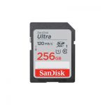 image produit Carte mémoire SDXC SanDisk Ultra 256 Go, jusqu'à 120 Mo/s, classe 10, UHS-I, V10