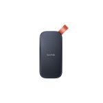 image produit SanDisk 480Go Portable SSD, Disque SSD externe, des vitesses allant jusqu'à 520 Mo/s, Disque SSD NVMe externe, robuste SSD, crochet en caoutchouc robuste, Gris