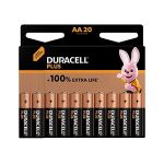 image produit DURACELL Plus Piles AA (Lot de 20) – Piles Alcalines 1,5 V–Durent jusqu’à 150 % plus longtemps grâce aux Actifs POWER BOOST–Fiable pour vos Appareils du Quotidien–Emballage 0 % Plastique – MN1500