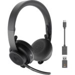 image produit Logitech Zone 900 Casque Circum-Auriculaire Sans Fil Bluetooth avec micro anti-bruit, peut se connecter jusqu'à 6 appareils sans fil avec récepteur accès rapide à ANC et Bluetooth - Gris