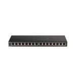 image produit D-Link DGS-1016S Switch non administrable 16 ports Gigabit sans ventilateur à profil bas idéal sur bureau ou au mur - QoS 802.1p - livrable en France