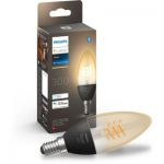 image produit Philips Hue White, ampoule LED connectée Filament flamme E14, compatible Bluetooth, fonctionne avec Alexa, Google Assistant et Apple Homekit