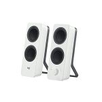image produit Logitech Z207 Système de Hauts-Parleurs Bluetooth pour PC, Son Stéréo, 10W en Puissance, Entrée Audio 3,5 mm, Prise Casque, Multi-Dispositifs, Prise EU/FR, Ordinateur/TV/Smartphone/Tablette - Blanc