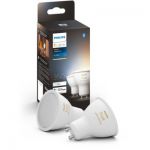 image produit Philips Hue White Ambiance Ampoules LED Connectées GU10 Compatible Bluetooth, pack de 2, fonctionne avec Alexa, Google Assistant et Apple Homekit