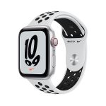 image produit Apple watch Apple Nike SE GPS + Cellular, 44mm boitier aluminium argent avec bracelet sport noir