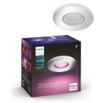 image produit Philips Hue White and Color Ambiance Xamento Spot encastré chrome 1x5.7W, compatible Bluetooth, fonctionne avec Alexa, Google Assistant et Apple Homekit
