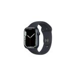 image produit Apple Watch Series 7 (GPS, 45mm) Montre connectée - Boîtier en Aluminium Minuit, Bracelet Sport Minuit - Regular. Suivi de l’activité Physique, résistance à l’Eau