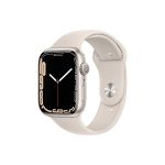 image produit Apple Watch Series 7 (GPS, 45mm) Montre connectée - Boîtier en Aluminium lumière stellaire , Bracelet Sport lumière stellaire - Regular. Suivi de l’activité Physique, résistance à l’Eau