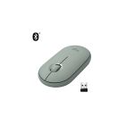 image produit Logitech Pebble, souris sans fil avec Bluetooth ou récepteur 2,4 GHz, souris silencieuse et ultra-fine pour ordinateur portable, notebook, iPad, PC, Mac et Chromebook - Vert - livrable en France