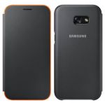 image produit Samsung Neon Flip Cover Etui folio  à Rabat pour Smartphone Galaxy A3 2017 - Noir/Orange