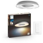 image produit Philips Hue White Ambiance STILL Plafonnier 32W - Aluminium (télécommande incluse), fonctionne avec Alexa, Google Assistant et Apple Homekit