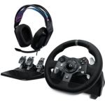 image produit Volant + Pédalier LOGITECH Volant G920 + Casque G335 Noir