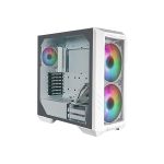 image produit Cooler Master HAF 500 White Boîtier Moyen Tour PC, 2 Ventilateurs 200mm ARGB pour Flux d'air Élevé, Ventilateur GPU 120mm Orientable, Options de Refroidissement Multiples, Panneau Verre Trempé, Blanc - livrable en France