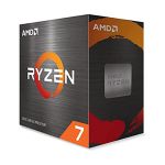 image produit AMD Processeur Ryzen 7 5700X (horloge de base 3,4 GHz, puissance maximale jusqu'à 4,6 GHz, 8 cœurs, cache L3 32 Mo, socket AM4, sans refroidisseur) 100-100000926WOF, noir - livrable en France