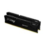 image produit Kingston FURY Beast Noir DDR5 32Go (2x16Go) 5200MT/s CL40 DIMM Mémoire pour PC de Gamer Kit de 2 Intel XMP - KF552C40BBK2-32