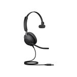 image produit Jabra Evolve2 40 Casque PC Mono Écouteurs Certifié UC à Réduction du Bruit avec Technologie d'Appel à 3 Microphones - Câble USB-A - Noir - livrable en France