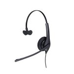 image produit Jabra Biz 1500 Quick Disconnect On-Ear Mono Headset - Corded Headphone with Noise-cancelling Microphone and Volume Spike Protection for Deskphones, Black