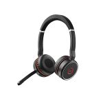 image produit Jabra Evolve 75 SE - Micro-Casque stéréo Bluetooth sans Fil - Micro à réduction de Bruit et réduction de Bruit Active - Certifié MS Teams, Fonctionne avec Les principales Plateformes - Noir