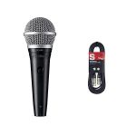 image produit Shure PGA48 Microphone Dynamique - Microphone à Main pour Voix avec Configuration de Prise de Son Cardioïde, Interrupteur Marche/Arrêt Discret, Câble XLR à XLR de 15 Pieds (Pga48-Xlr-E)