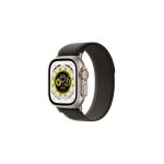 image produit Apple Watch Ultra (GPS + Cellular, 49mm) Montre connectée - Boîtier en Titane avec Boucle Trail Noir/Gris - M/L. Suivi de l’activité Physique, GPS Haute précision,autonomie Extra-Longue durée