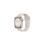 image produit Apple Watch Series 8 GPS, Boîtier en Aluminium lumière stellaire de 41 mm, Bracelet Sport lumière stellaire - Regular