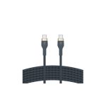 image produit Belkin Câble à Gaine Tressée USB-C vers USB-C BoostCharge Pro Flex (1 m), Certifié USB-IF, Recharge Power Delivery pour MacBook Pro, iPad Pro, Galaxy S21, Ultra, Plus, etcetra (bleu) - livrable en France