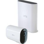 image produit Arlo Ultra 2 4K XL + SmartHub, Caméra de Surveillance WiFi Extérieure Sans Fil, Autonomie de 12 mois, Vision Nocturne en Couleur,, emplacement carte Micro SD, Essai Arlo Secure inclus, 2 Caméras Blanc