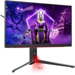 image produit AOC Agon AG274QXM - Monitor QHD de 27 Pulgadas, 170Hz, IPS, 1 ms, Mini LED, diseño RGB, HDR 1000, KVM, Ajuste de Altura, Altavoces (2560x1440 (@DELETE) 170Hz, 600 CD/m2 HDMI 2.0/DP 1.4/USB-C) Negro