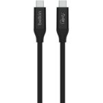 image produit Belkin Câble USB4 USB-C vers USB-C, certification USB-IF, Power Delivery jusqu'à 100W, 40 Gbit/s, rétrocompatible avec Thunderbolt 3, USB 3.2, etc, connecteur USB type-C réservible, 80 cm