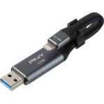 image produit PNY P-FDI64GLA02GC-RB Clé USB 3.0 Gris Métallisé 64 Go