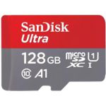 image produit SanDisk 128 Go Ultra microSDXC, Carte micro sd + adaptateur SD (Pour Smartphone et Tablette, Video Full HDD, jusqu'à 140 Mo/s, UHS-I, La performance A1, Class 10, U1)