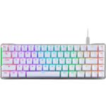 image produit ASUS ROG Falchion Ace White - Clavier Gaming mécanique AZERTY Filaire 65%, Surface latérale Tactile, Dual USB-C, Protection en Polycarbonate, switches Cherry MX et 400 Heures d’autonomie, Aura Sync