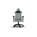 image produit Corsair TC200 Leatherette Fauteuil Gaming, Forme Standard (Soutien Durable, Revêtement en Cuir Synthétique Rembourré, Support Lombaire en Mousse Intégré, Accoudoirs 4D) Gris Clair/Blanc - livrable en France