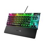 image produit SteelSeries Apex Pro TKL clavier gaming HyperMagnetic - Actionnement ajustable - Format Esport TKL - Écran OLED - RGB - Touches PBT - USB-A - Américain QWERTY - livrable en France
