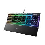 image produit SteelSeries Apex 3 - Clavier de Gaming - Illumination RVB sur 10 Zones - Repose-Mains Magnétique Premium - Agencement Américain QWERTY