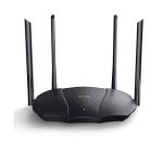 image produit Tenda Routeur WiFi 6 (RX9 Pro), Router WiFi AX3000 Bi-Bande, 4 * 6dBi Antennes à Haut Puissance, Large Couverture, Ports Ethernet LAN/WAN sans Configuration, Gestion Intelligente des Visiteurs