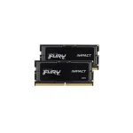 image produit Kingston FURY Impact PnP 64GB (2x32GB) 5600MT,s DDR5 CL40 SODIMM Mémoire d’ordinateur Portable de Gamer Module Simple- KF556S40IBK2-64