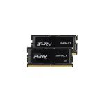 image produit Kingston FURY Impact PnP 32GB (2x16GB) 5600MT,S DDR5 CL40 SODIMM Mémoire d’ordinateur Portable de Gamer Kit de 2 - KF556S40IBK2-32