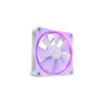 image produit NZXT F120 Ventilateur RGB - RF-R12SF-W1 - Personnalisation avancée de l'éclairage RGB - Refroidissement silencieux - Vendu seul (contrôleur RGB requis et non inclus) - Ventilateur 120 mm - Blanc - livrable en France