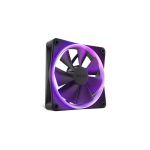 image produit NZXT F120 Ventilateur RGB - RF-R12SF-B1 - Personnalisation avancée de l'éclairage RGB - Refroidissement silencieux - Vendu seul (contrôleur RGB requis et non inclus) - Ventilateur 120 mm - Noir