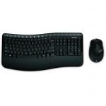 image produit Microsoft – Wireless Comfort Desktop 5050 – Ensemble clavier et souris sans fil avec récepteur USB, confortable, ergonomique – Clavier AZERTY français – Noir (PP4-00007)