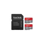 image produit SanDisk Ultra 32 GB microSDHC Memory Card + SD Adapter with A1 App Performance Up to 120 MB/s, Class 10, U1 (Twin Pack)