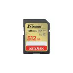 image produit SanDisk Extreme 512 Go Carte SDXC, V30, UHS-I, 4K UHD Videos, 180 Mo/s, RescuePRO Deluxe, SanDisk QuickFlow Technology, résiste aux températures extrêmes, à l'eau, aux chocs et aux rayons X, C10, U3 - livrable en France