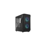 image produit Fractal Design Focus 2 RGB Black - Tempered Glass Clear Tint - Mesh Front – Two 140 mm RGB Aspect Fans Included - ATX Gaming Case